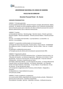 Derecho Procesal Penal - Dr. Duran