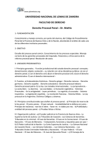 Derecho Procesal Penal - Dr. Mathis
