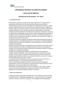 Derecho de las Sucesiones - Dr. Posca