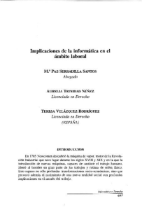 Implicaciones  de la  informática  en  el M.ª Abogado