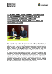 Firma de convenio con el Ayuntamiento de Santander para el desarrollo de proyectos culturales