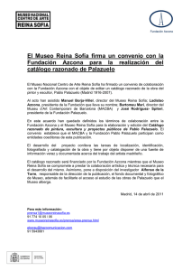 El Museo firma un convenio con la Fundación Azcona para la realización del catálogo razonado de Palazuelo