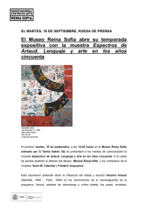 El Museo abre su temporada expositiva con la muestra Espectros de Artaud. Lenguaje y arte en los años cincuenta