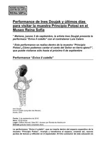 Performance de Ines Doujak y últimos días para visitar la muestra "Principio Potosí" en el Museo Reina Sofía
