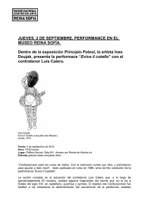 Performance en el contexto de la exposición "Principio Potosí"