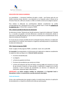 Deducci&oacute;n por familia numerosa