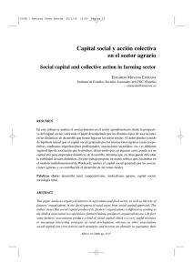 Capital social y acción colectiva en el sector agrario / Social capital and collective action in farming sector, por Eduardo Moyano Estrada