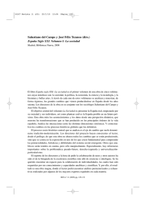 SALUSTIANO DEL CAMPO Y JOSÉ FÉLIX TEZANOS (dirs.), España Siglo XXI. Volumen I: La sociedad, por Juan José Villalón Ogáyar