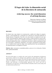 El logro del éxito: la dimensión social de la literatura de autoayuda / Achieving success: the social dimension of self-help literature , por Fernando Ampudia de Haro