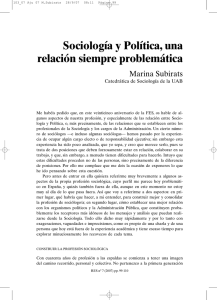 Sociología y Política, una relación siempre problemática, por Marina Subirats