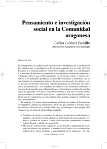 Pensamiento e investigación social en la Comunidad aragonesa, por Carlos Gómez Bahillo