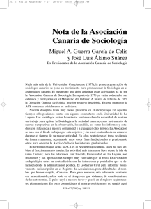 Nota de la Asociación Canaria de Sociología, por Miguel A. García de Celis y José Luis Álamo Suárez