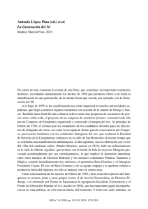 ANTONIO LÓPEZ PINA (ed.) et al., La Generación del 56 , por Miguel Beltrán Villalva