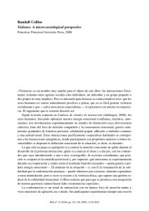 RANDALL COLLINS, Violence. A micro-sociological perspective , por Juan Manuel Iranzo Amatriain