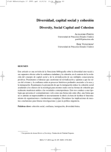 Diversidad, capital social y cohesión/ Diversity, Social Capital and Cohesion , por Alejandro Portes y Erik Vickstrom