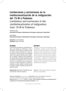 Limitaciones y exclusiones en la institucionalización de la indignación