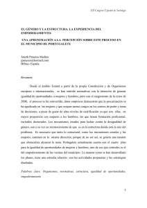 XII Congreso Español de Sociología  EMPODERAMIENTO: