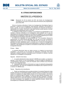 texto de la convocatoria