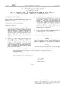 Reglamento (UE) 1326/2013 por el que se modifica el capítulo 96 de la Nomenclatura Combinada 2014.