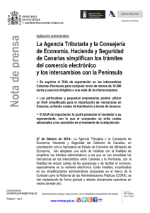 27-02-2014 NP Canarias agilización administrativa