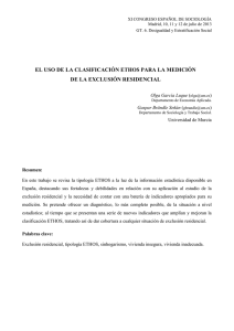 XI CONGRESO ESPAÑOL DE SOCIOLOGÍA GT. 6. Desigualdad y Estratificación Social