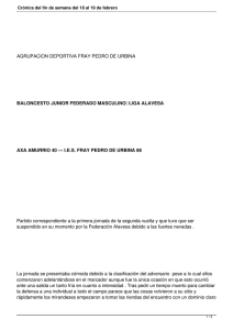 AGRUPACION DEPORTIVA FRAY PEDRO DE URBINA BALONCESTO JUNIOR FEDERADO MASCULINO LIGA ALAVESA