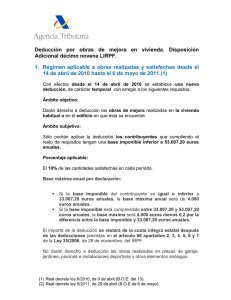 Deducción por obras de mejora en la vivienda habitual