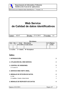 Manual Técnico del Web Service de Calidad de Datos Identificativos