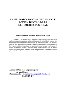 LA NEUROSOCIOLGIA: UN CAMPO DE ACCIÓN DENTRO DE LA NEUROCIENCIA SOCIAL