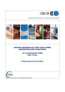 OCDE-Comunicado Tercera reunión foro OCDE de Administración Tributaria Seúl 14-15 septiembre 2006