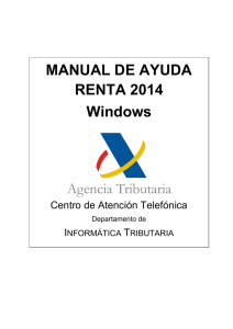 Manual de Ayuda técnica para la descarga e instalación del programa de Renta 2014 (Windows)