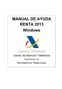 Manual de Ayuda técnica para la descarga e instalación del programa de Renta 2013 (Windows)
