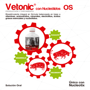 Vetonic con Nucleótidos Solución Oral Bioestimulante integral en fórmula balanceada en base a