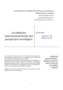 2013 La adopción internacional desde una