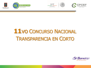 Bases para Portal del 11º Concurso Transparencia en Corto