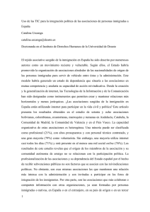 Uso de las TIC para la integración política de las... España Catalina Uzcanga