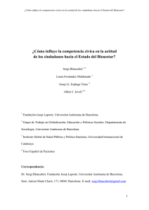 ¿Cómo influye la competencia cívica en la actitud