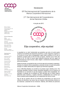 2015 Elija cooperativo, elija equidad