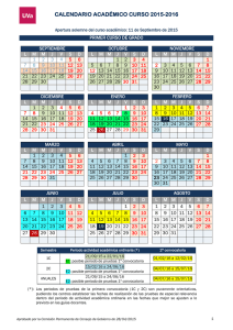 Calendario Académico 2015-2016
