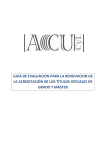 Guía de Evaluación para la Renovación de la Acreditación de los títulos oficiales (ACSUCYL)