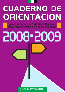 Cuaderno de Orientación 2008-09 para alumnos de 2ºBto y Ciclos Formativos de Grado Superior