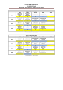 Grado en Trabajo Social CUARTO CURSO Segundo cuatrimestre – Curso 2015/2016