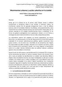 Congreso Español de Sociología. Crisis y cambio: propuestas desde la... Madrid, 10, 11 y 12 de julio de 2013
