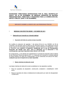 Novedades tributarias Real Decreto-ley 20/2011.