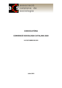 convocatòria de la Convenció Sociologia Catalana 2025