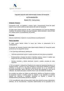 ________________________________________________________________ Impuesto especial sobre determinados medios de transporte AUTOLIQUIDACIÓN