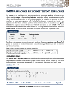 unidad 4 ecuaciones inecuaciones y sistemas de  ecuaciones