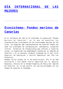 DÍA  INTERNACIONAL  DE  LAS MUJERES Ecosistema: Fondos marinos de Canarias