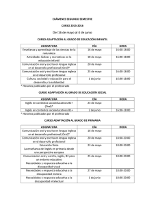 EX MENES CONVOCATORIA ORDINARIA SEGUNDO SEMESTRE CURSO 2015-2016