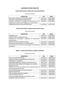 EX MENES CONVOCATORIA ORDINARIA PRIMER SEMESTRE CURSO 2014-2015